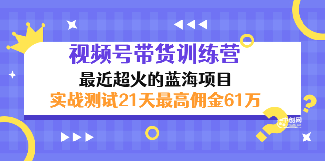 外面收899【视频号带货训练营】最近超火：实测21天最高佣金61W(7月4日更新)-云网创资源站