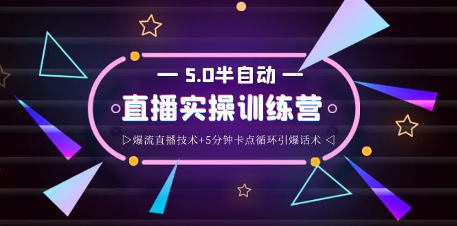 蚂蚁·5.0半自动直播2345打法，半自动爆流直播技术+5分钟卡点循环引爆话术-云网创资源站