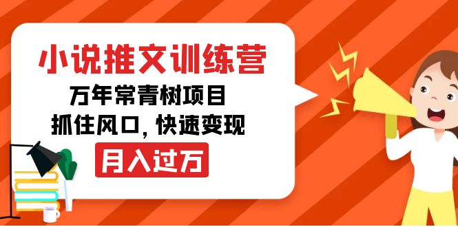 小说推文训练营，万年常青树项目，抓住风口，快速变现月入过万-云网创资源站