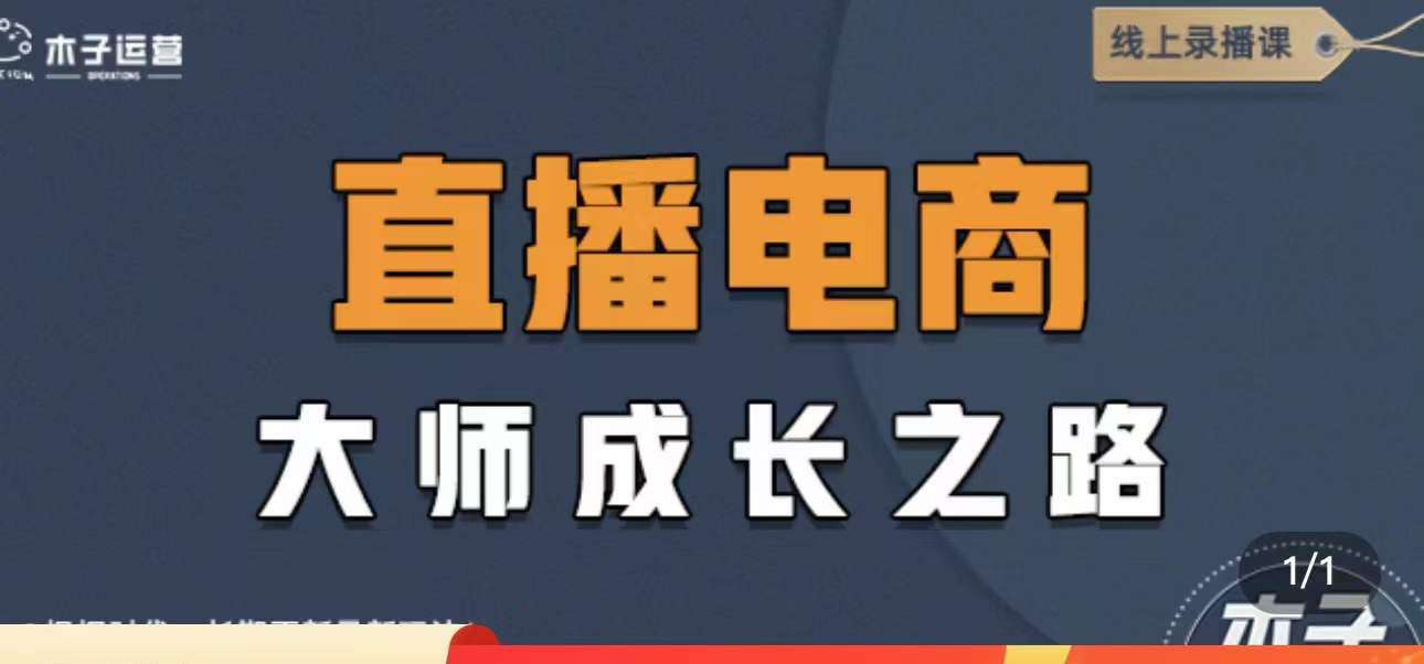 直播电商高手成长之路：教你成为直播电商大师，玩转四大板块-云网创资源站