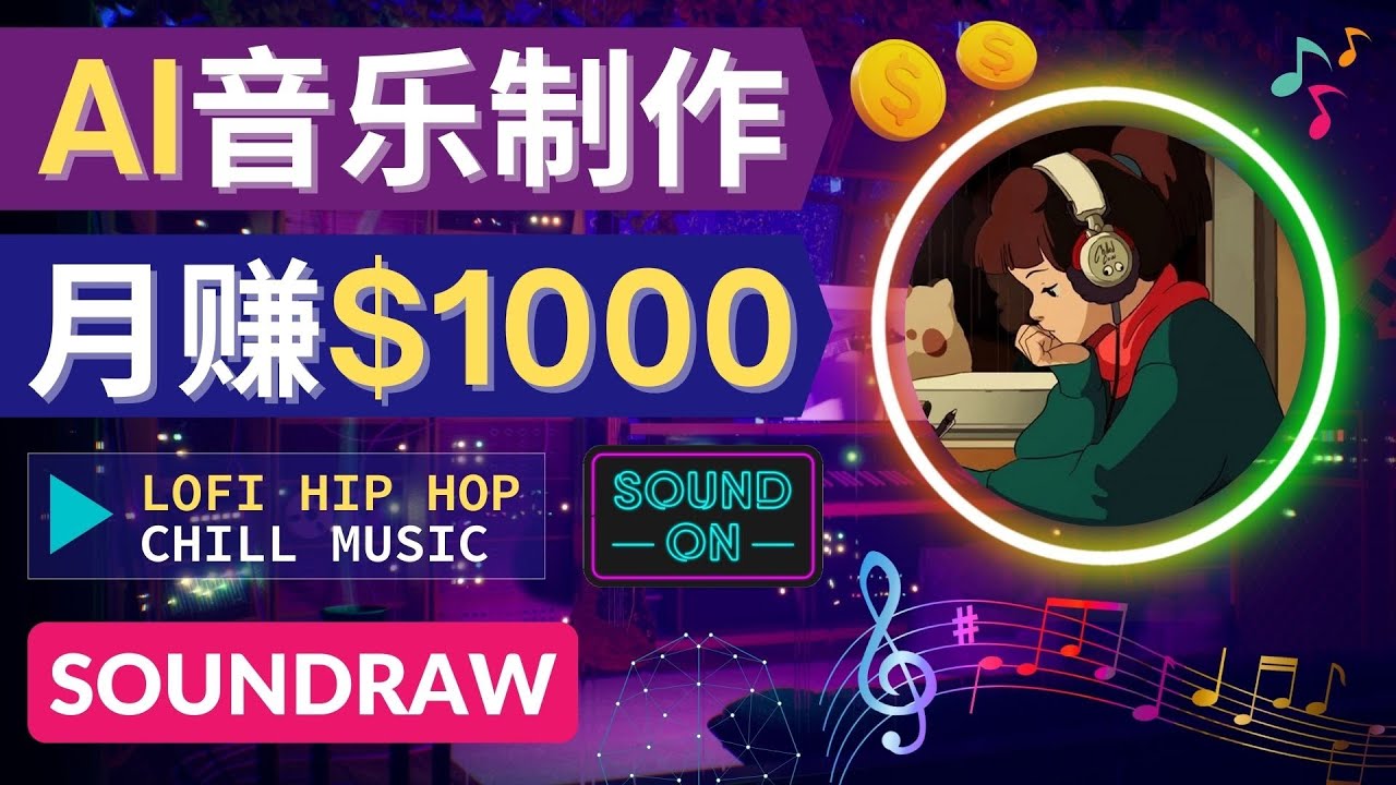 无需任何音乐基础： 使用AI软件制作Lofi Hip Hop Chill Music 月赚1000美元-云网创资源站