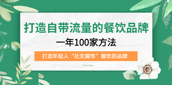 打造自带流量的餐饮品牌：一年100家方法 打造年轻人“社交属性”餐饮的品牌-云网创资源站