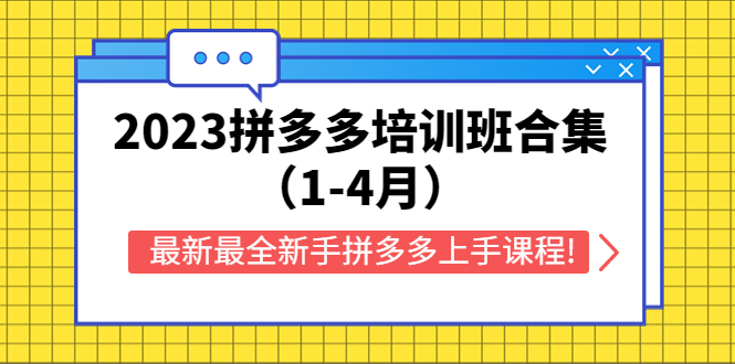 2023拼多多培训班合集，最新最全新手拼多多上手课程!-云网创资源站