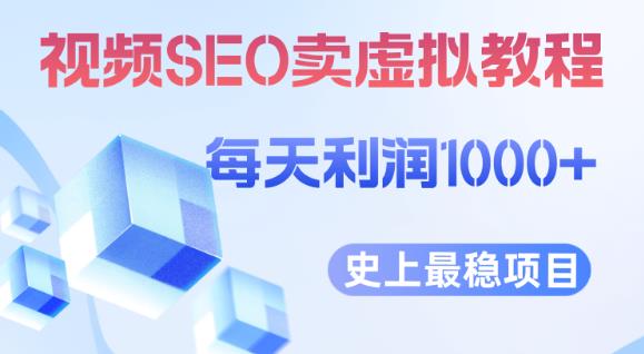 视频SEO出售虚拟产品每天稳定2-5单利润1000+史上最稳定私域变现项目【揭秘】-云网创资源站