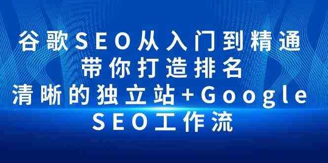 谷歌SEO从入门到精通 带你打造排名 清晰的独立站+Google SEO工作流-云网创资源站