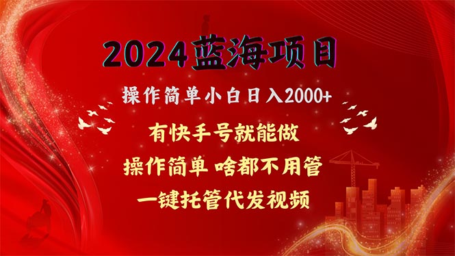 2024蓝海项目，百度云盘引流，使用方便新手日入2000 ，一键代管代发货短视频，…-云网创资源站