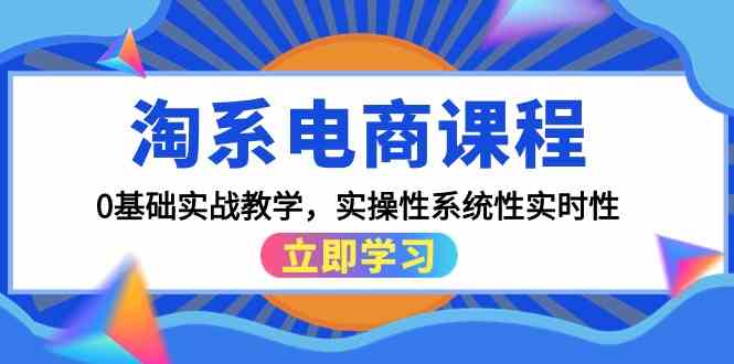 淘系电商课程，0基础实战教学，实操性系统性实时性（15节课）-云网创资源站