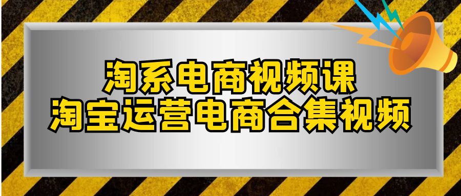 淘系电商视频课，淘宝运营电商合集视频（33节课）-云网创资源站