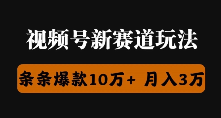 微信视频号原创者分为瞬爆流，精英团队新上市游戏玩法，新手落地式实际操作课堂教学-云网创资源站