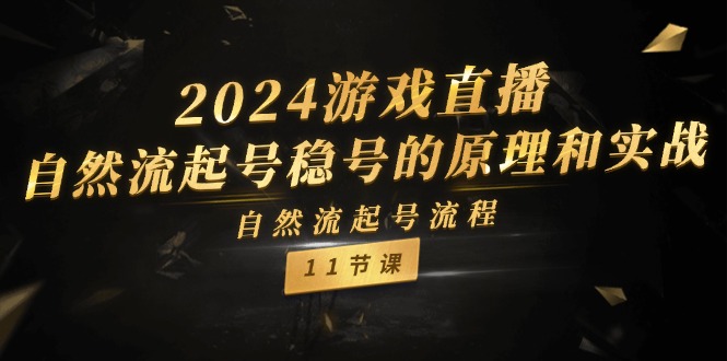 2024游戏直播-自然流起号稳号的原理和实战，自然流起号流程（11节）-云网创资源站