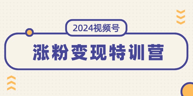 2024视频号-涨粉变现特训营：一站式打造稳定视频号涨粉变现模式（10节）-云网创资源站