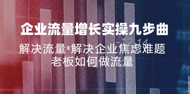 企业流量增长实战九步曲，解决流量=解决企业焦虑难题，老板如何做流量-云网创资源站