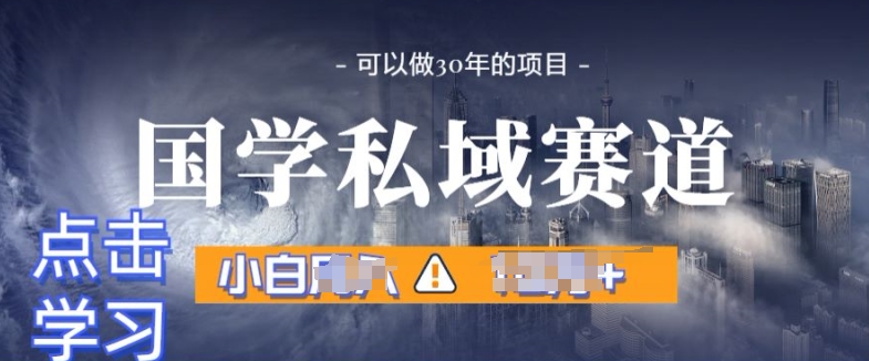 国学经典掘金队方案，长期性跑道发生爆炸裂变引流，新手月入1w-云网创资源站