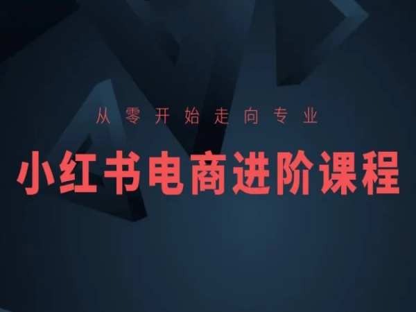 从零开始迈向技术专业，小红书电商升阶课程内容-云网创资源站