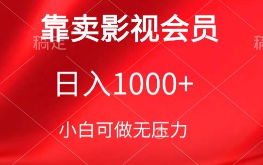 靠卖影视会员，日入1000+，落地保姆级教程，新手可学【揭秘】-云网创资源站